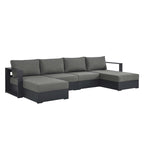 modern 4-Piece Outdoor Patio Powder-Coated Aluminum Sectional Sofa Set