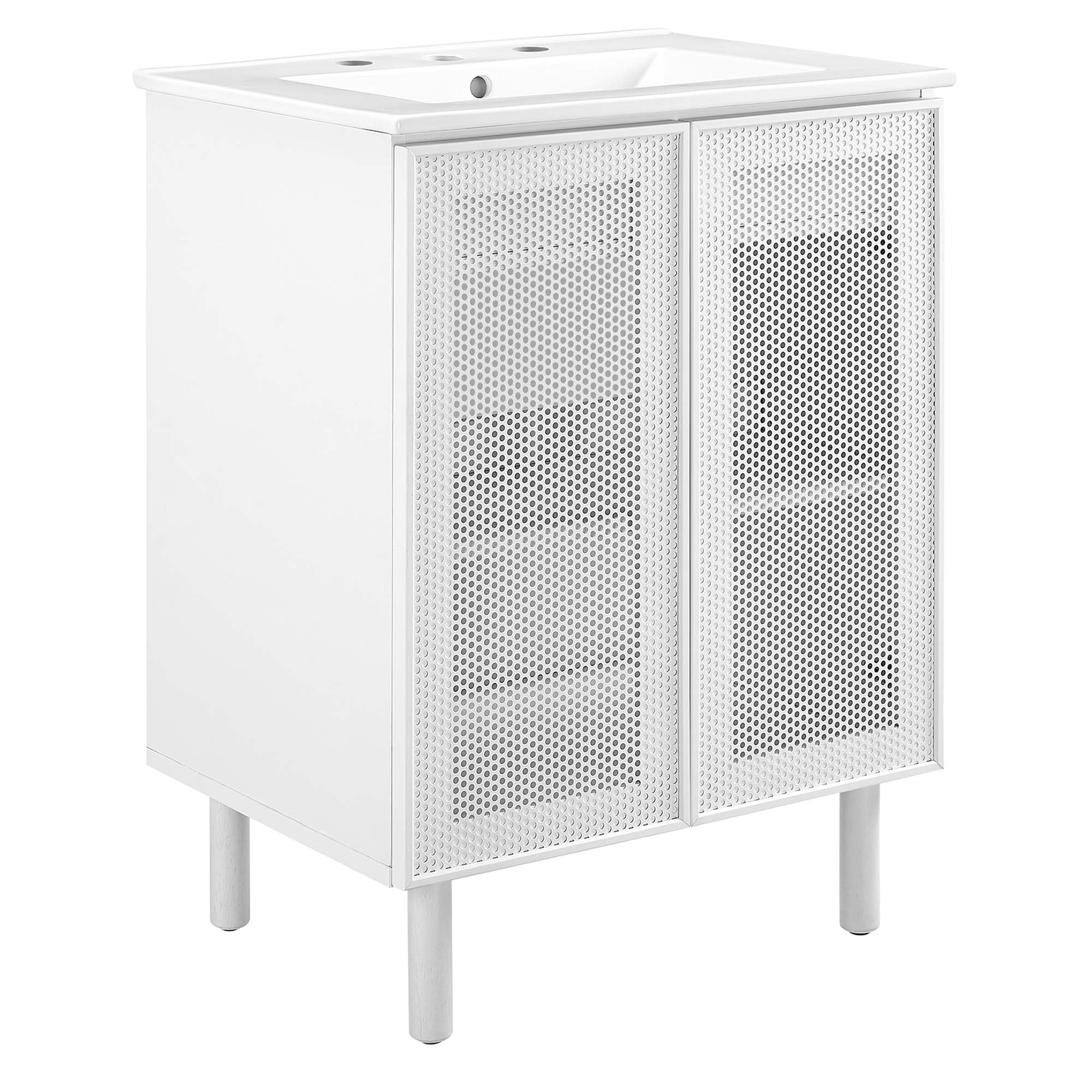 Calla Bathroom Vanity Basin Included - EEI-6677-WHI-WHI
