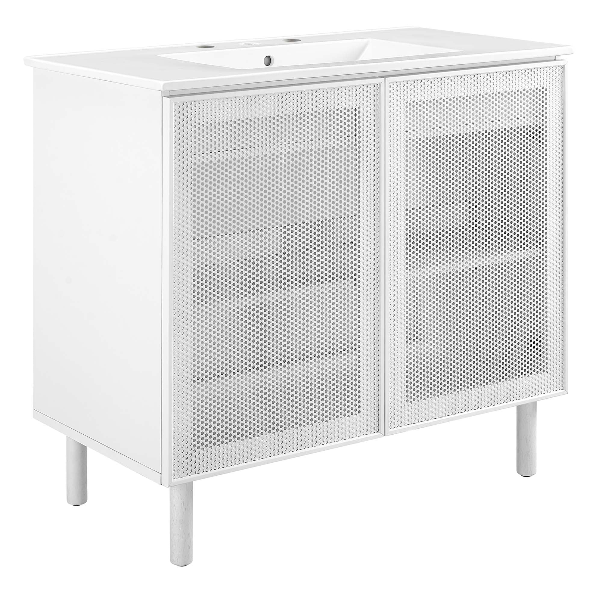 Calla Bathroom Vanity Basin Included - EEI-6678-WHI-WHI