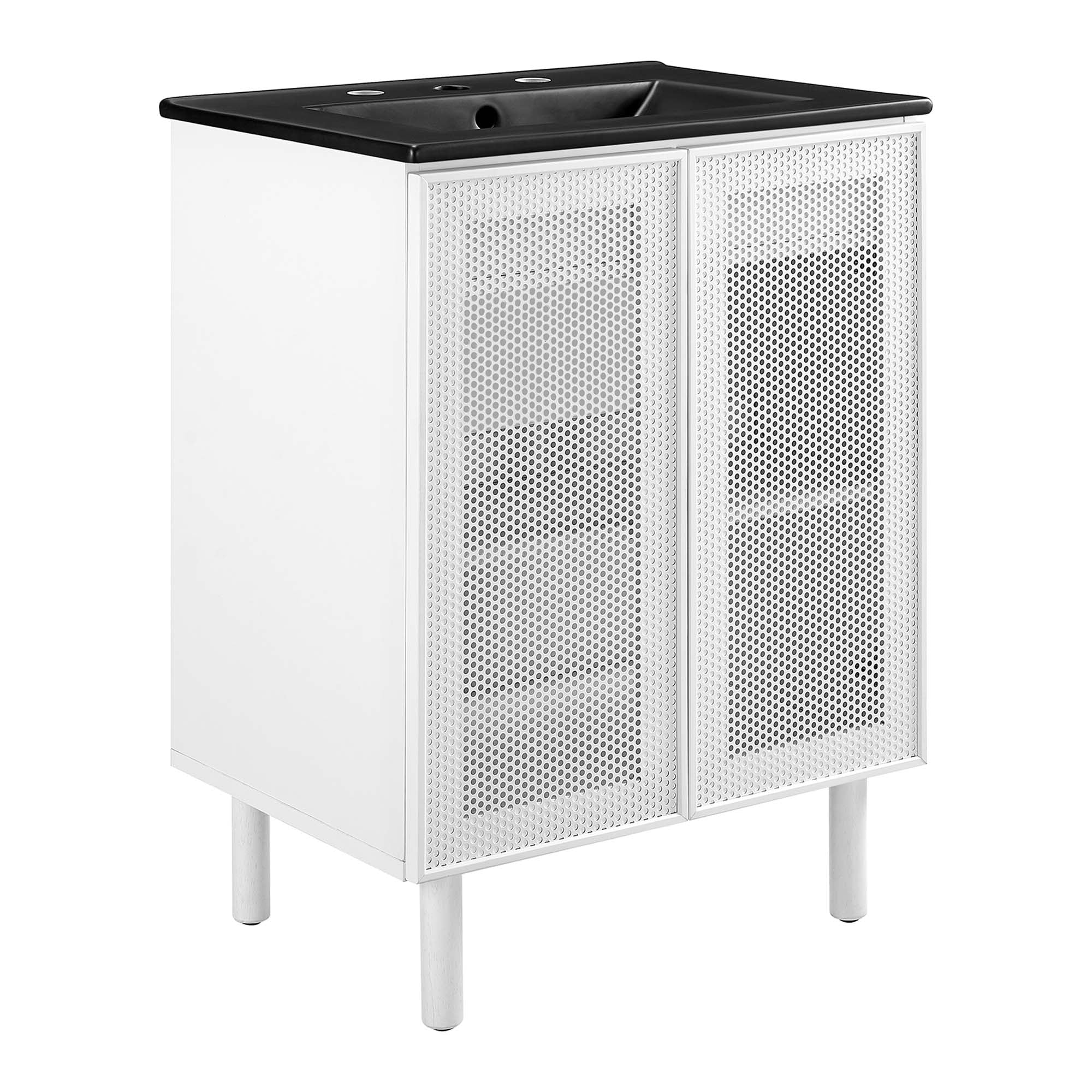 Calla Bathroom Vanity Basin Included - EEI-6679-BLK-WHI