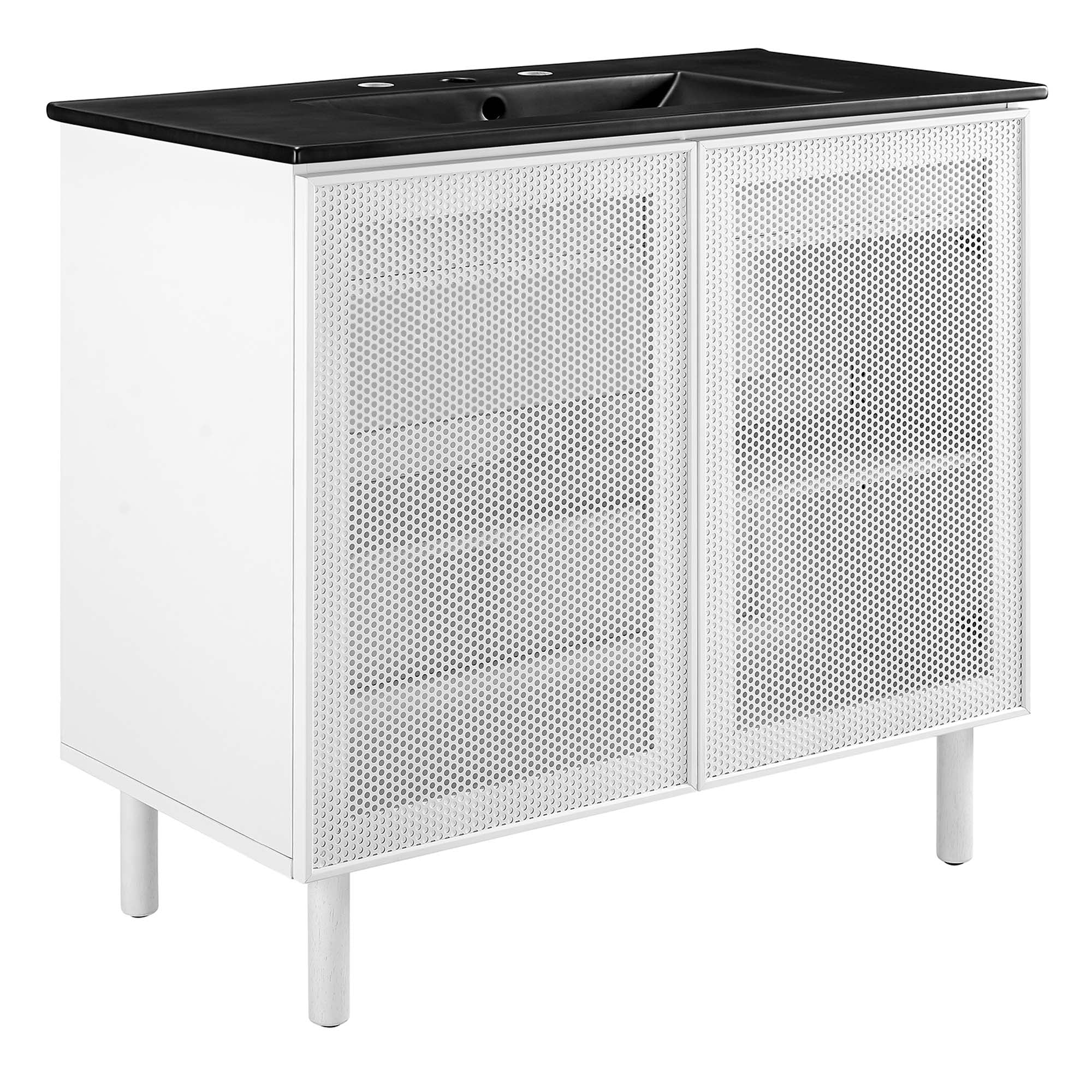 Calla Bathroom Vanity Basin Included - EEI-6680-BLK-WHI