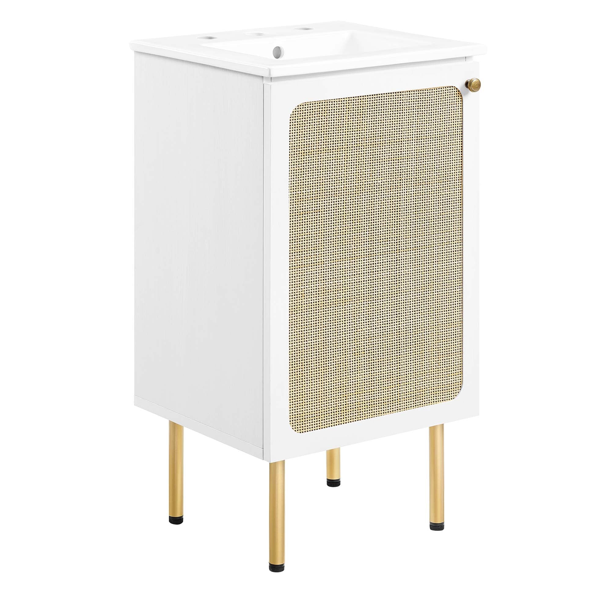 Chaucer Bathroom Vanity with White Basin Included - EEI-6691-WHI-WHI