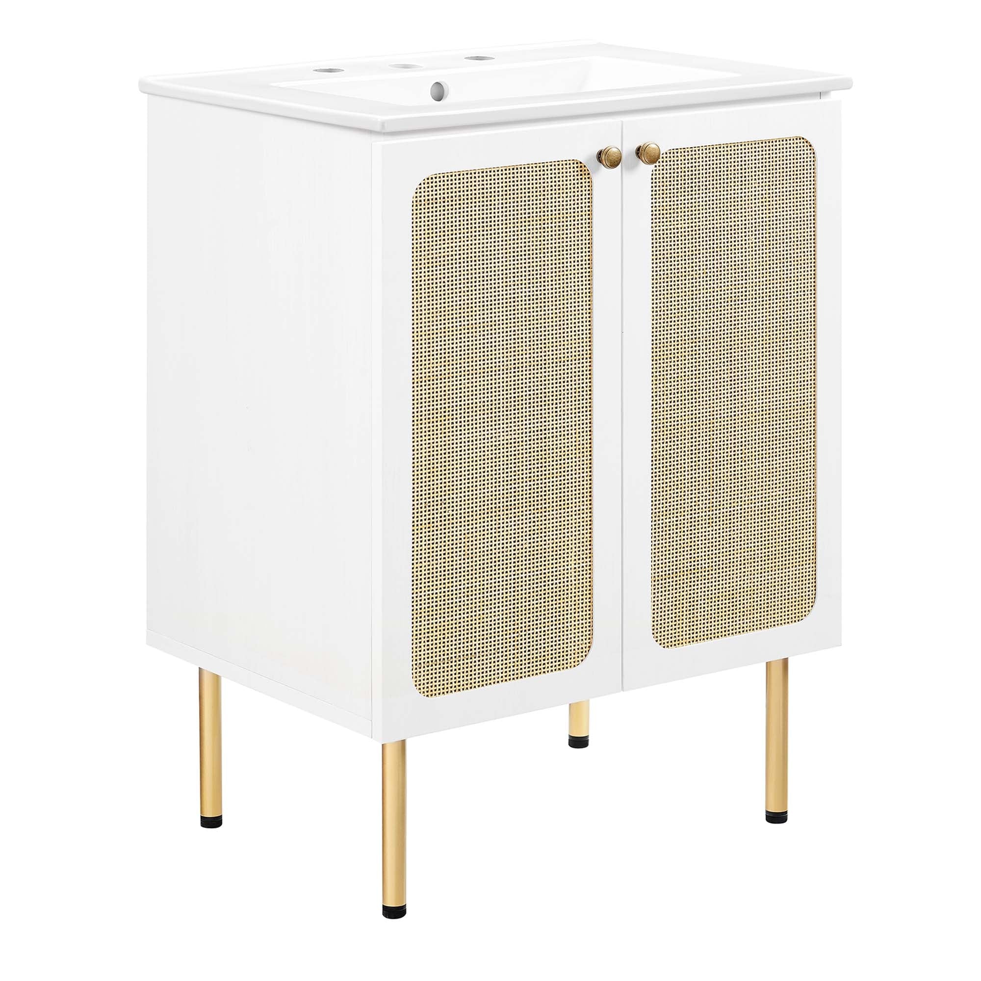 Chaucer Bathroom Vanity with White Basin Included - EEI-6693-WHI-WHI