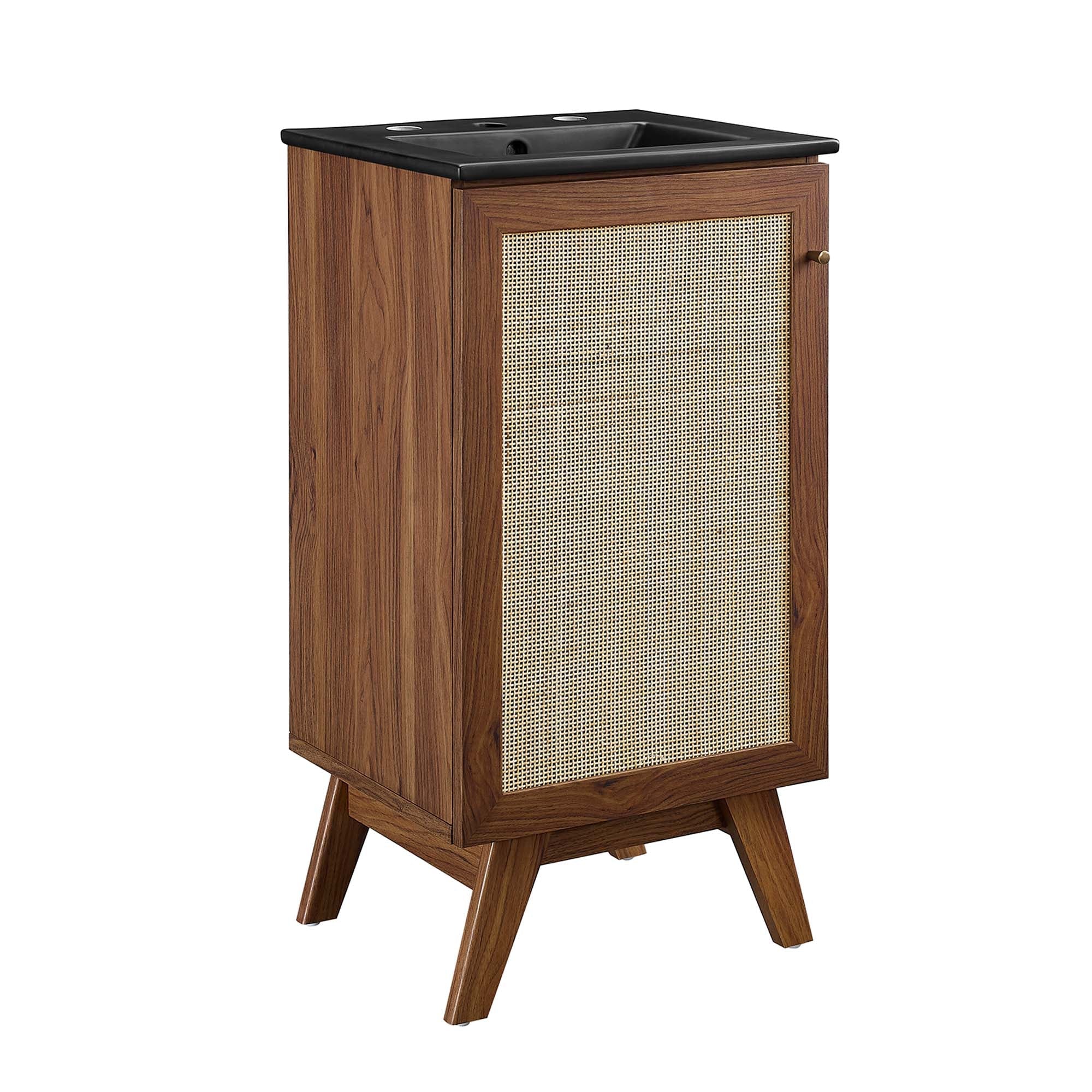 Soma Bathroom Vanity with Black Basin Included - EEI-6712-WAL-BLK