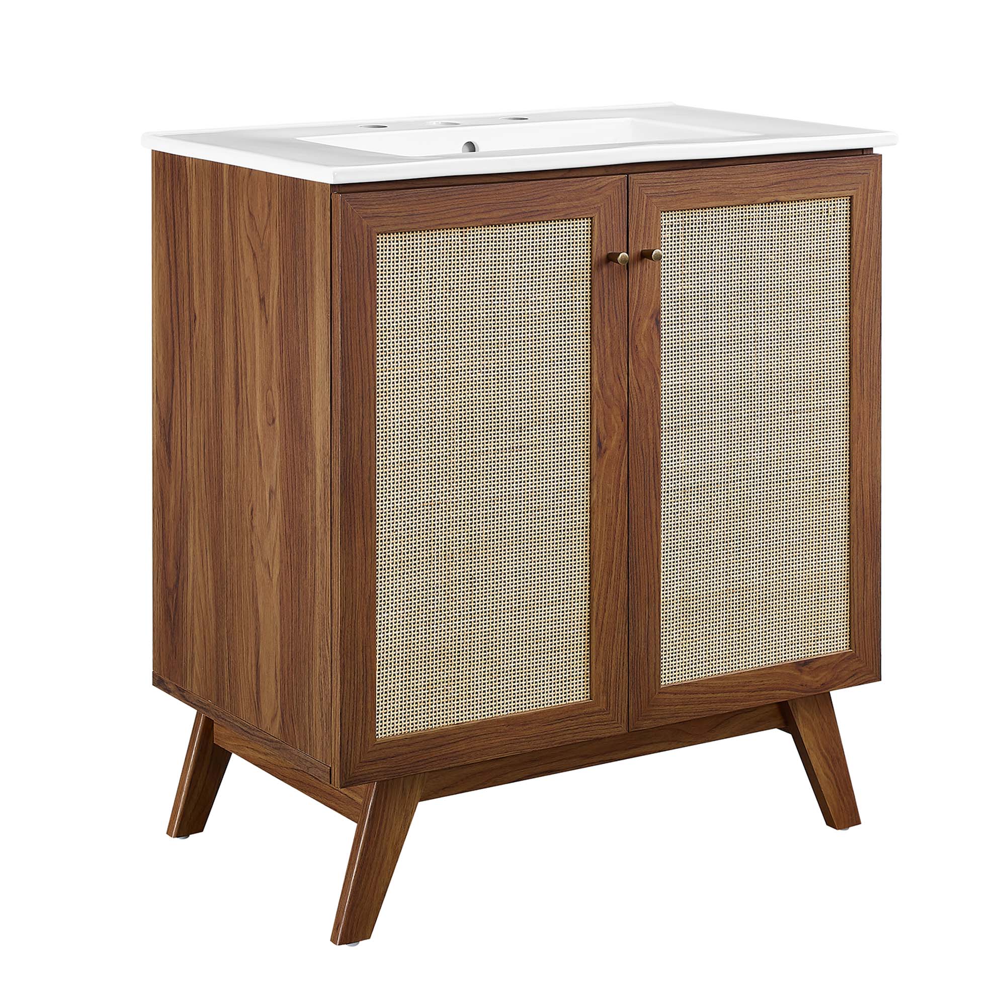 Soma Bathroom Vanity with White Basin Included - EEI-6715-WAL-WHI