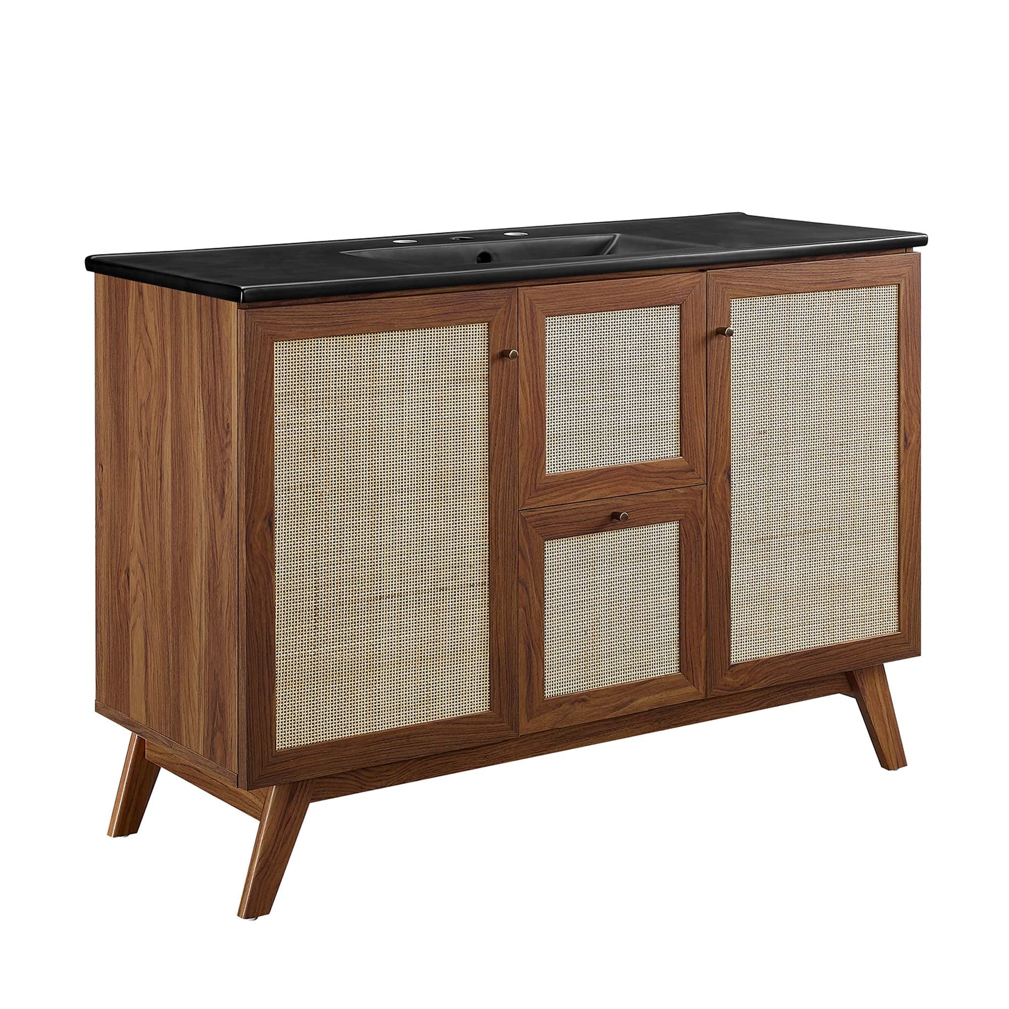 Soma Bathroom Vanity with Black Basin Included - EEI-6720-WAL-BLK