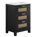 Dixie Bathroom Vanity Basin Included — EEI-6723-BLK-WHI