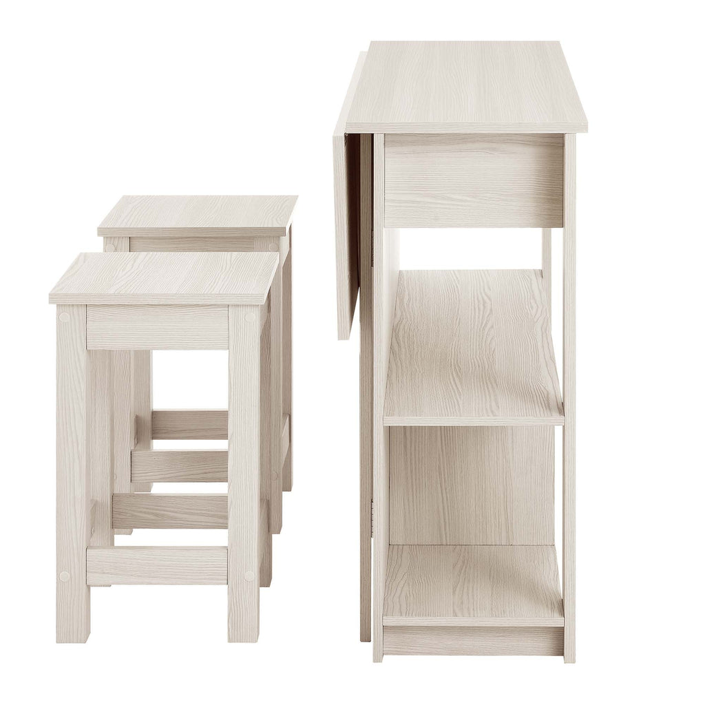 Meadowbrook 3-Piece Kitchen Island and Stool Set
