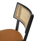 Caledonia Vegan Leather Upholstered Wood Dining Chairs - Set of 2