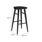 Saville Backless Wood Bar Stools - Set of 2