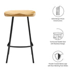 Concord Backless Wood Counter Stools - Set of 2