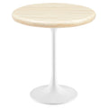 Lippa Round Artificial Travertine Side Table