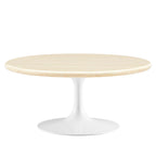 Lippa Round Artificial Travertine Coffee Table