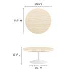 Lippa Round Artificial Travertine Coffee Table