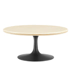 Lippa Round Artificial Travertine Coffee Table