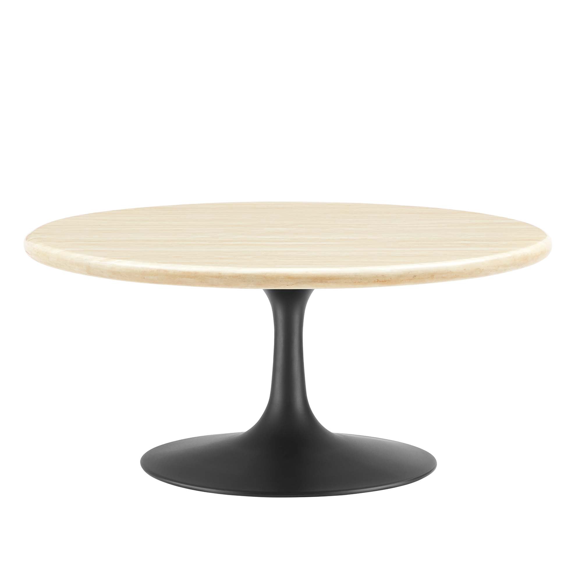 Lippa Round Artificial Travertine Coffee Table