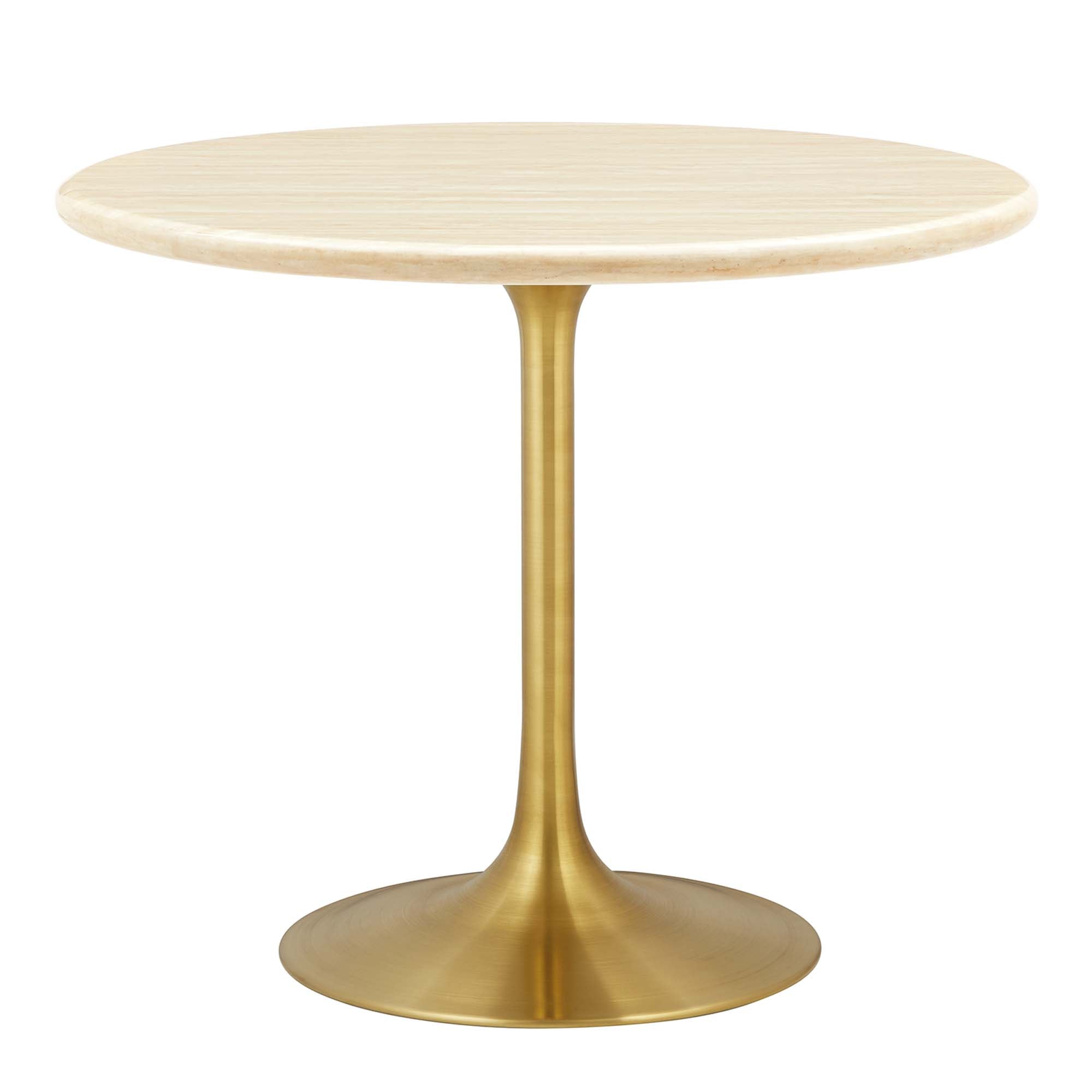 Lippa Round 36" Dining Table - EEI-6752-GLD-TRA