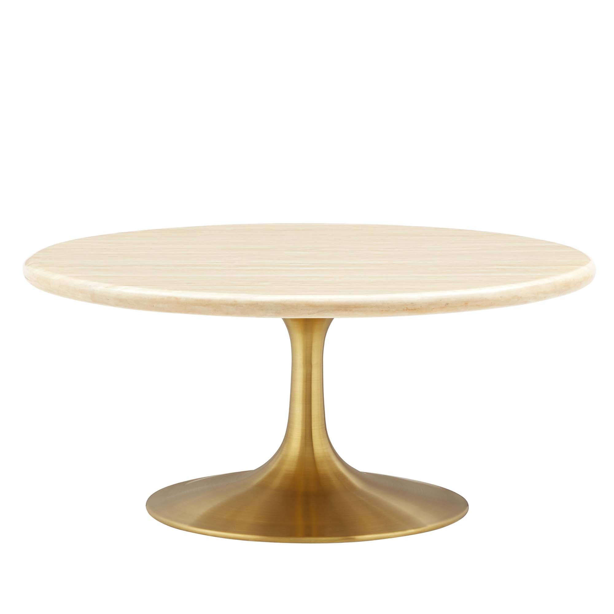 Lippa Round Artificial Travertine Coffee Table