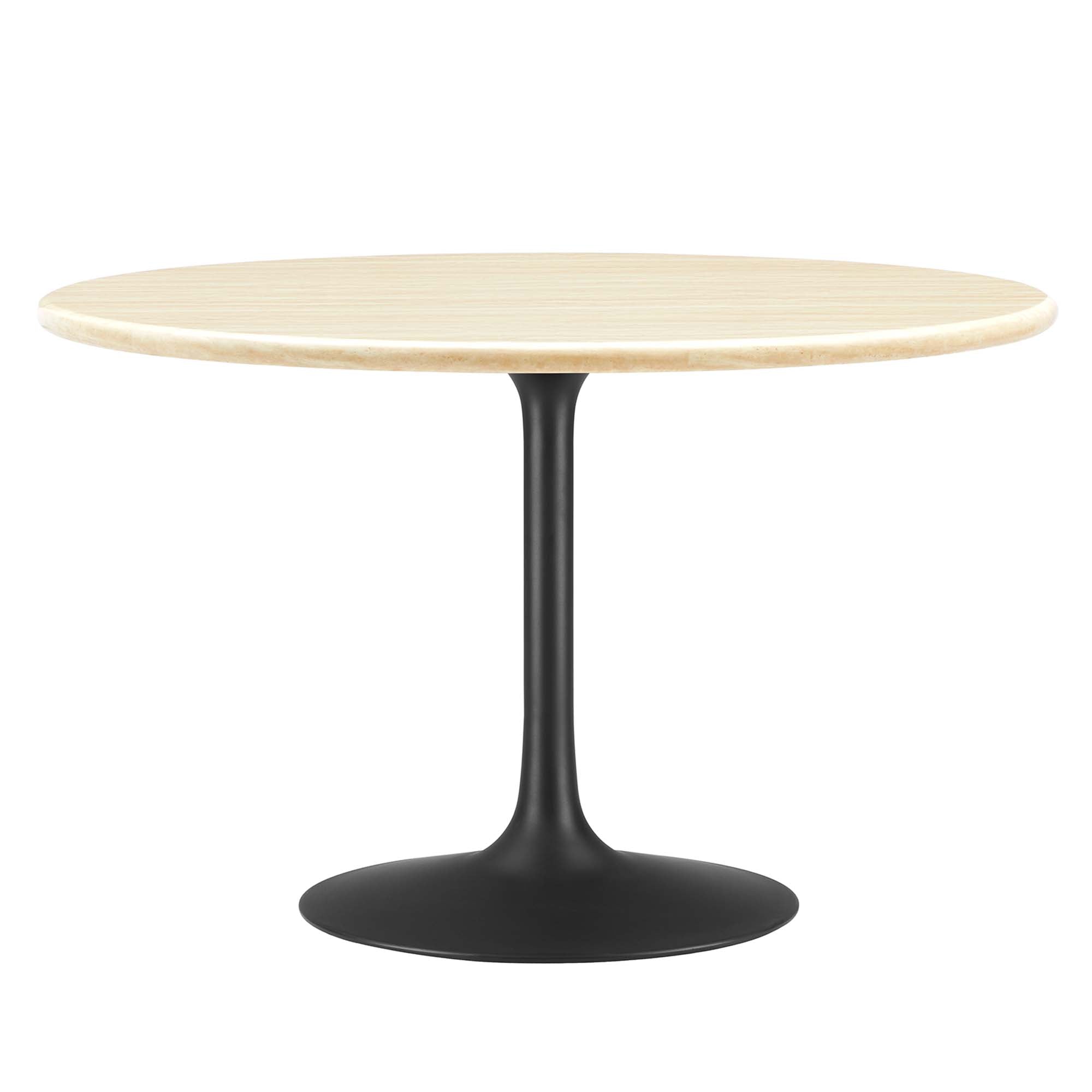Lippa Round 48" Dining Table - EEI-6755-BLK-TRA