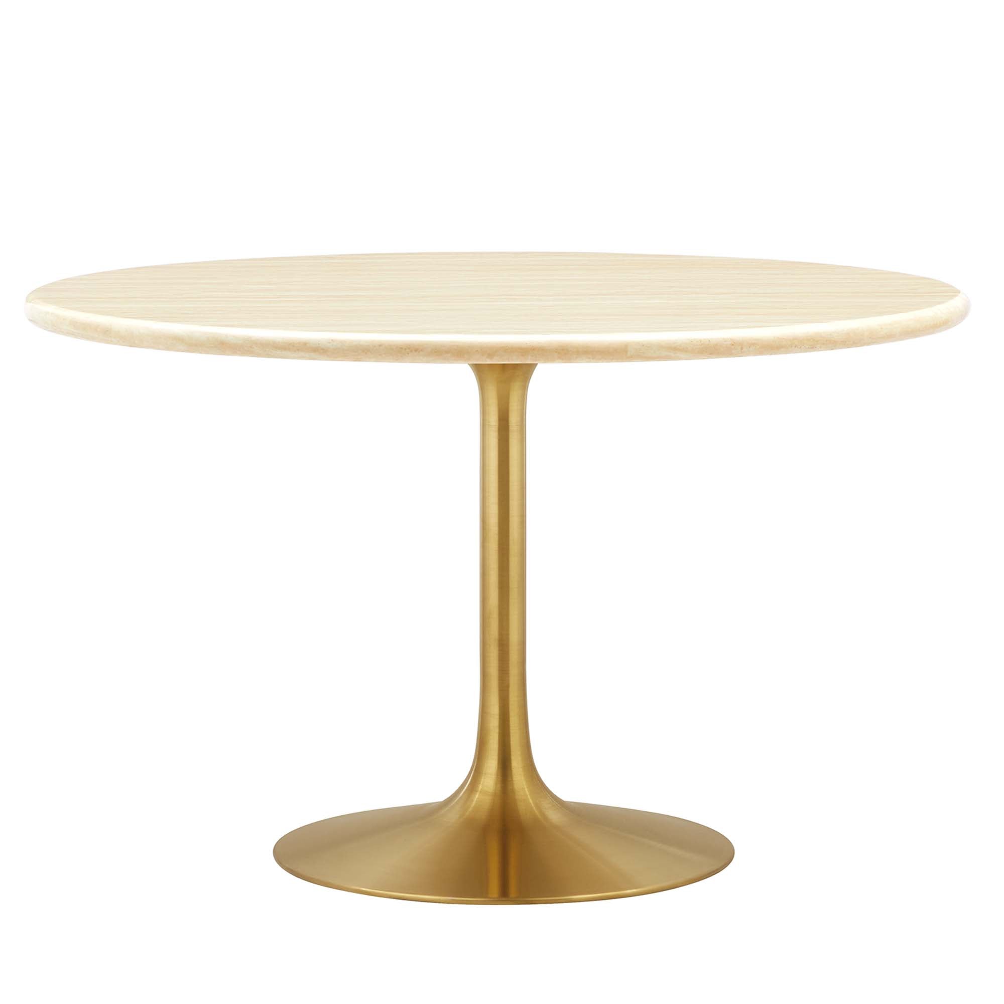 Lippa Round 48" Dining Table - EEI-6756-GLD-TRA