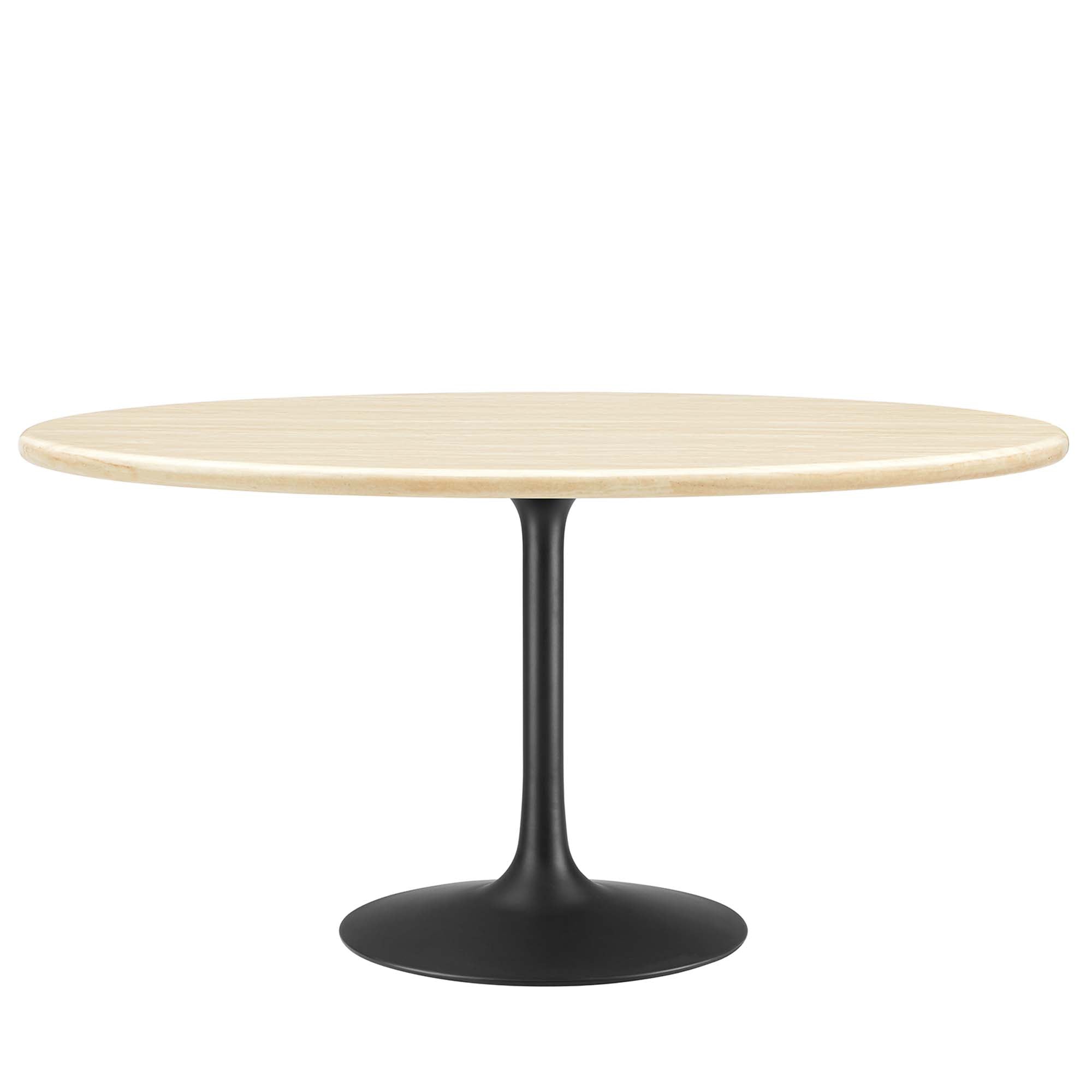 Lippa Oval Artificial Travertine Dining Table