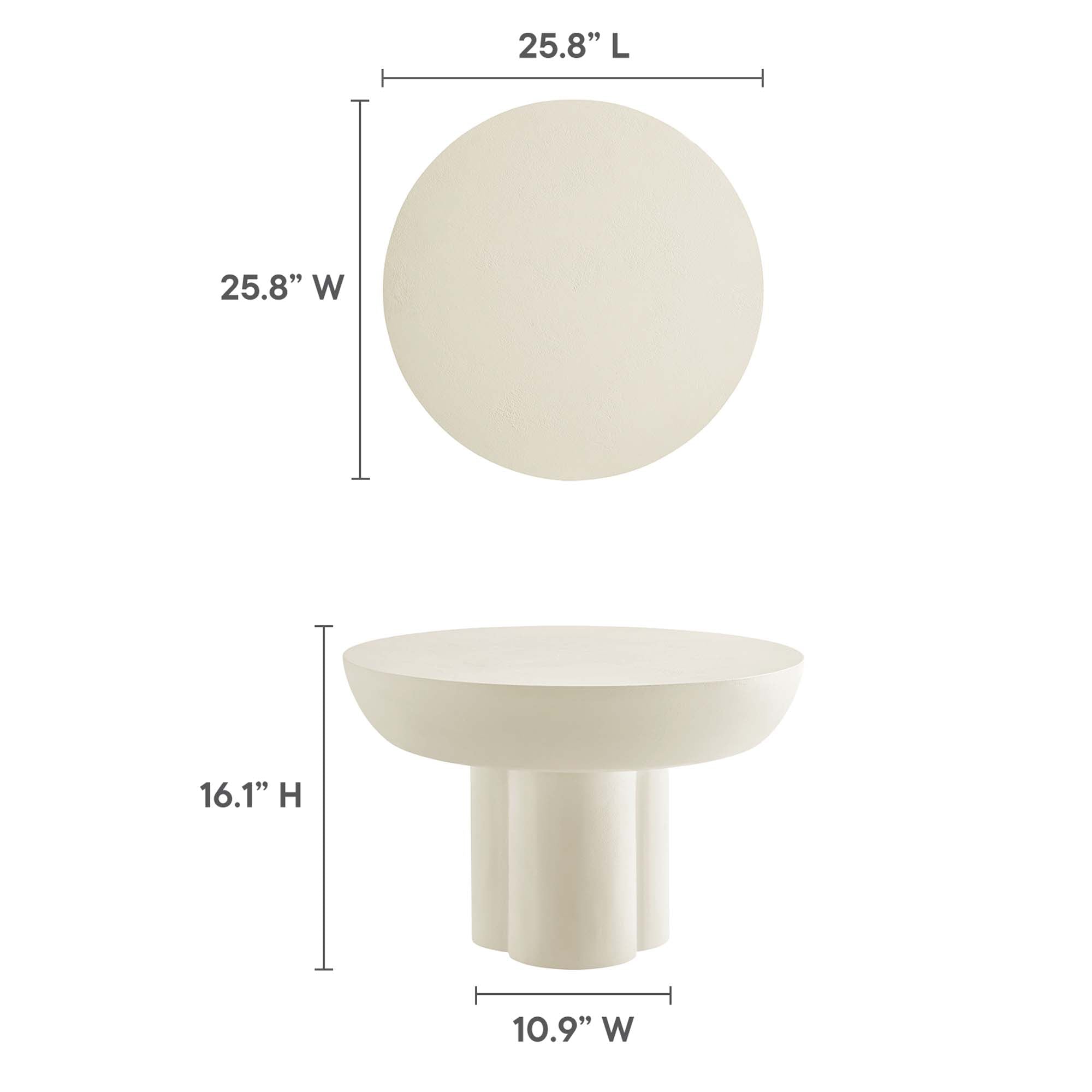 Caspian 40" Round Concrete Dining Table