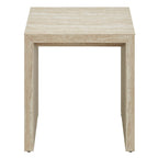 Mirella Faux Travertine Side Table