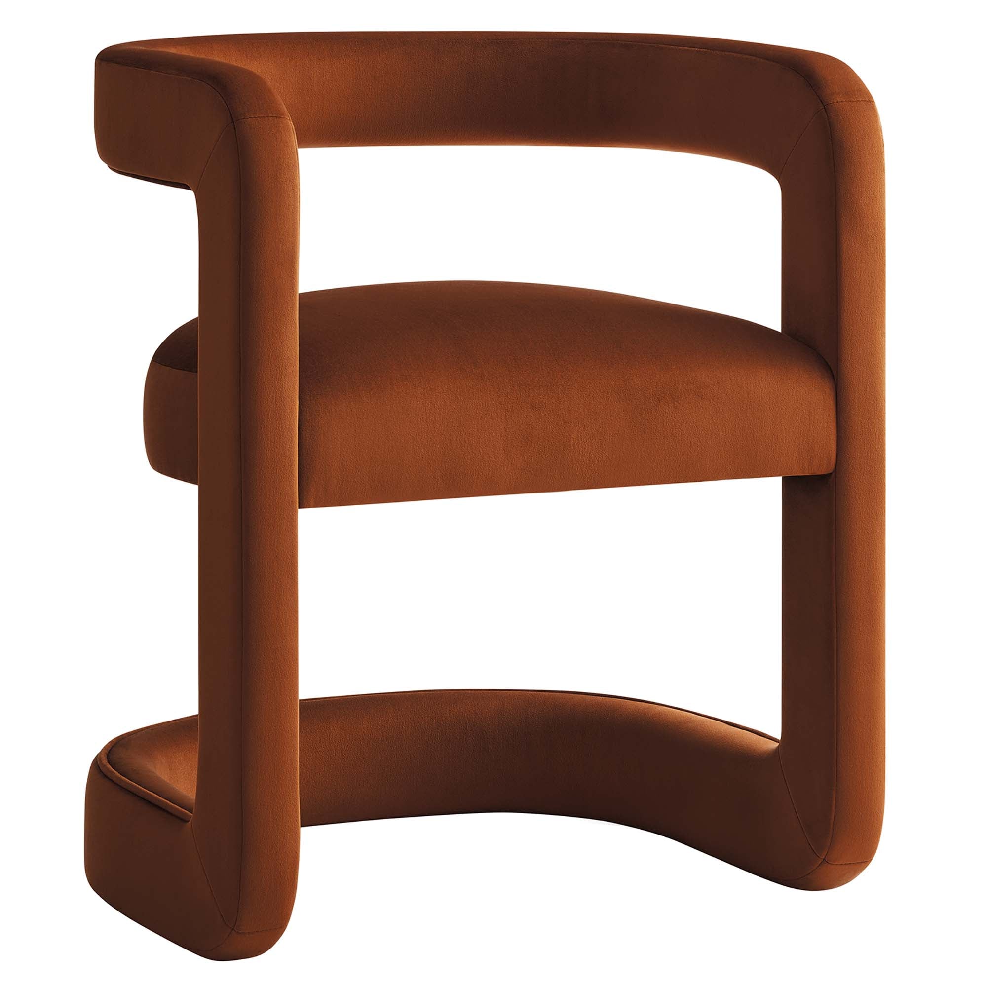 Winslow  Barrel Performance Velvet Dining Chair - EEI-7052-RUS