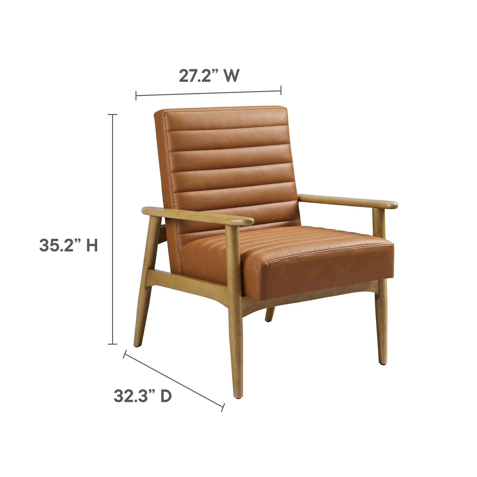 Jensen   Vegan Leather Accent Chair