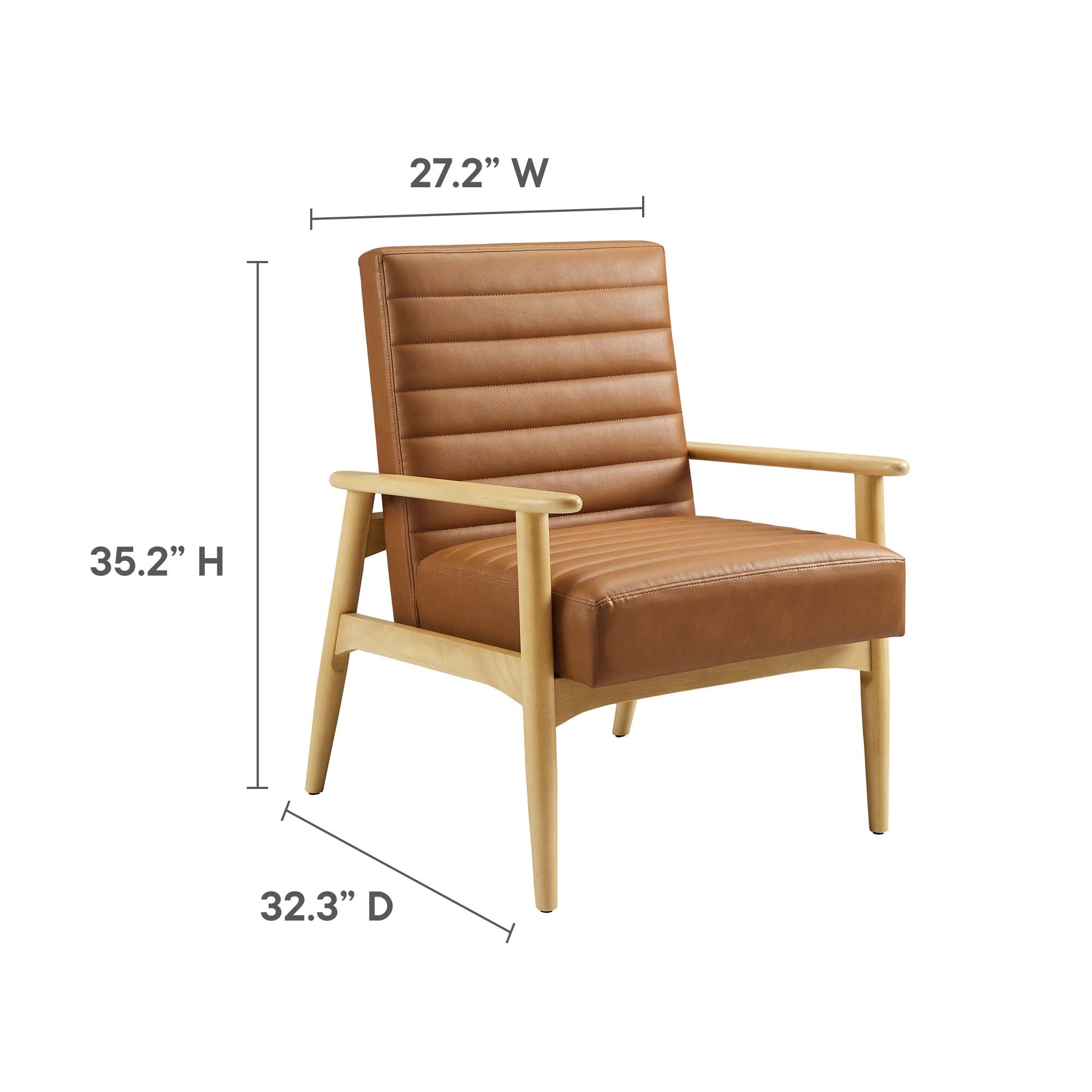 Jensen   Vegan Leather Accent Chair