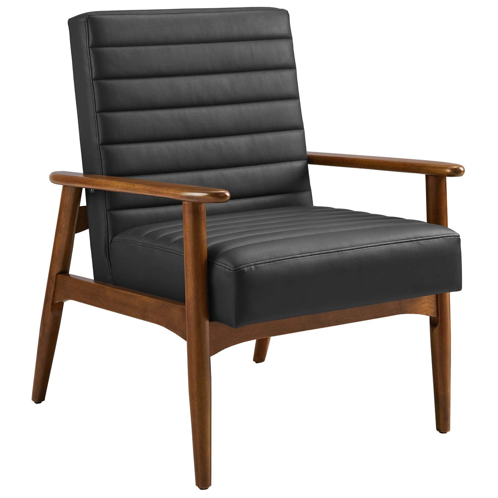 Jensen   Vegan Leather Accent Chair — EEI-6779-WAL-BLK