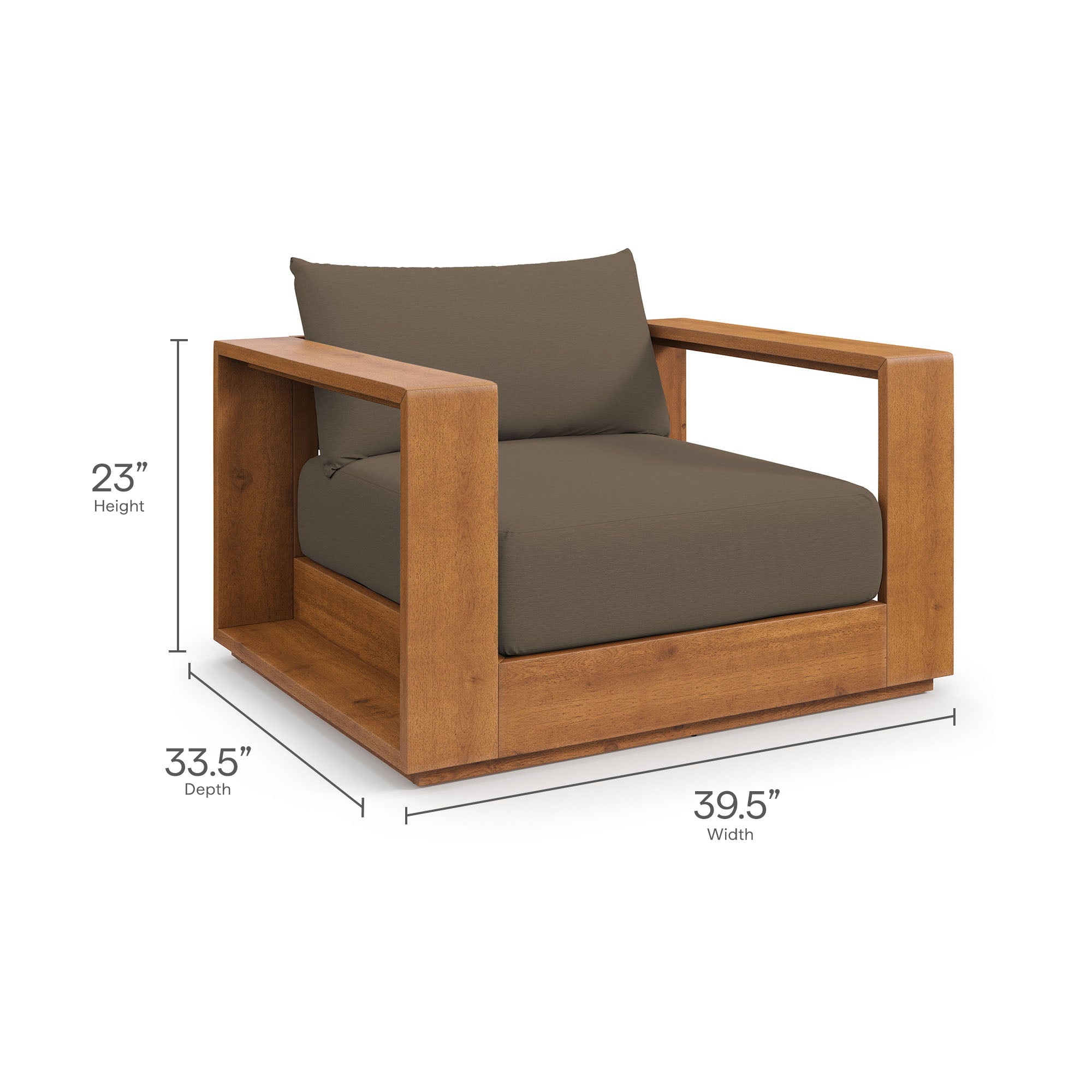 modern Outdoor Patio Acacia Wood Chair