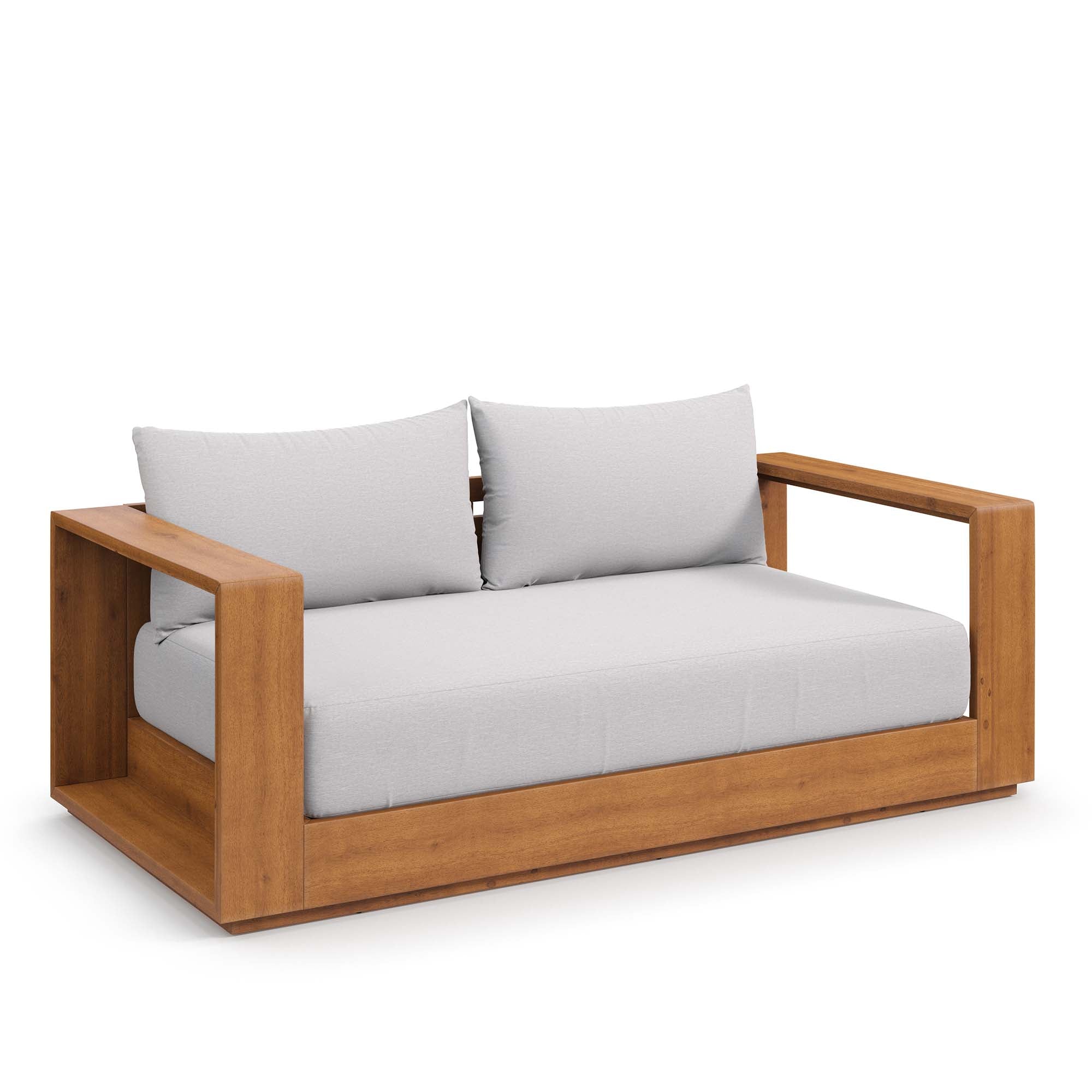 modern Acacia Wood Outdoor Patio Acacia Wood Loveseat