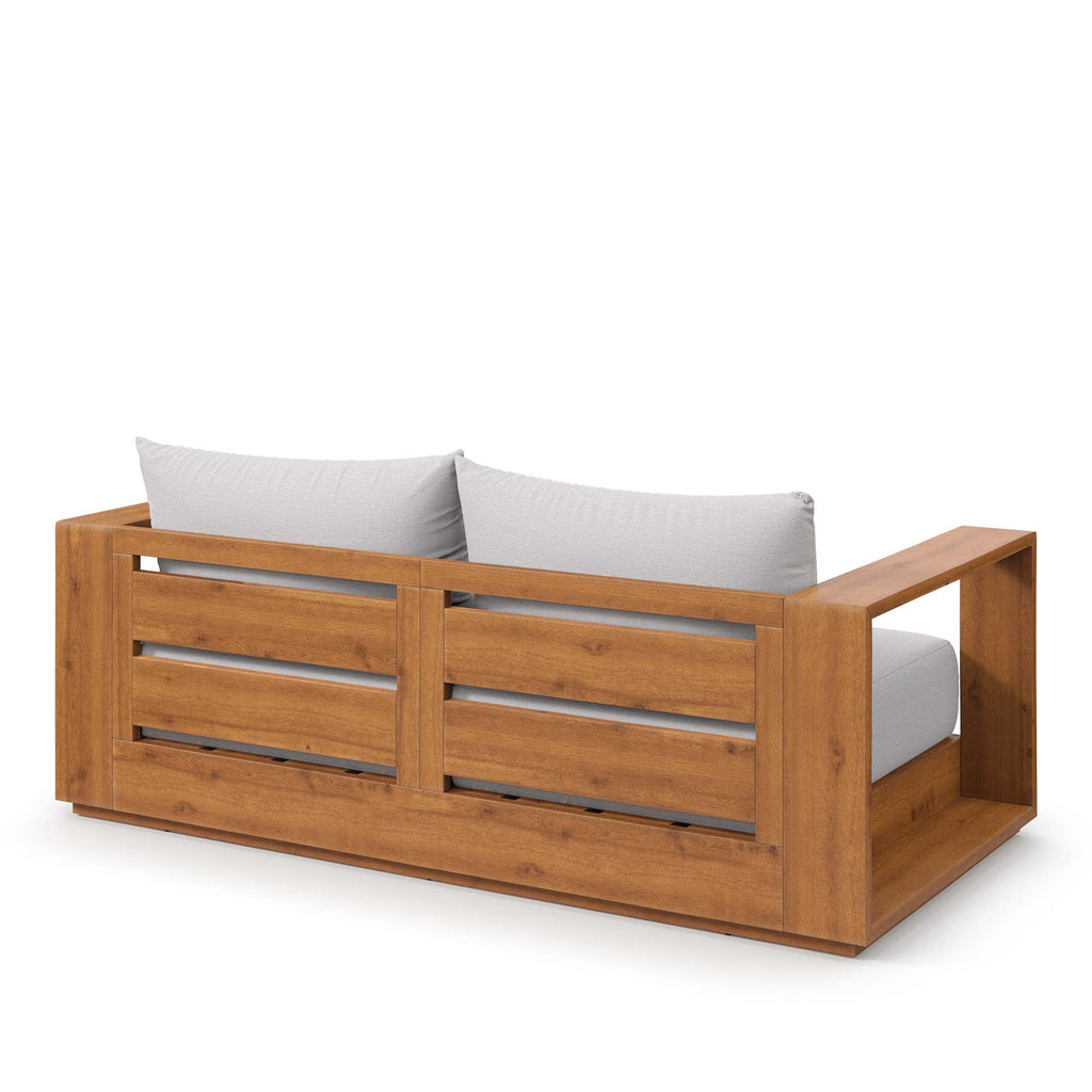 modern Acacia Wood Outdoor Patio Acacia Wood Loveseat