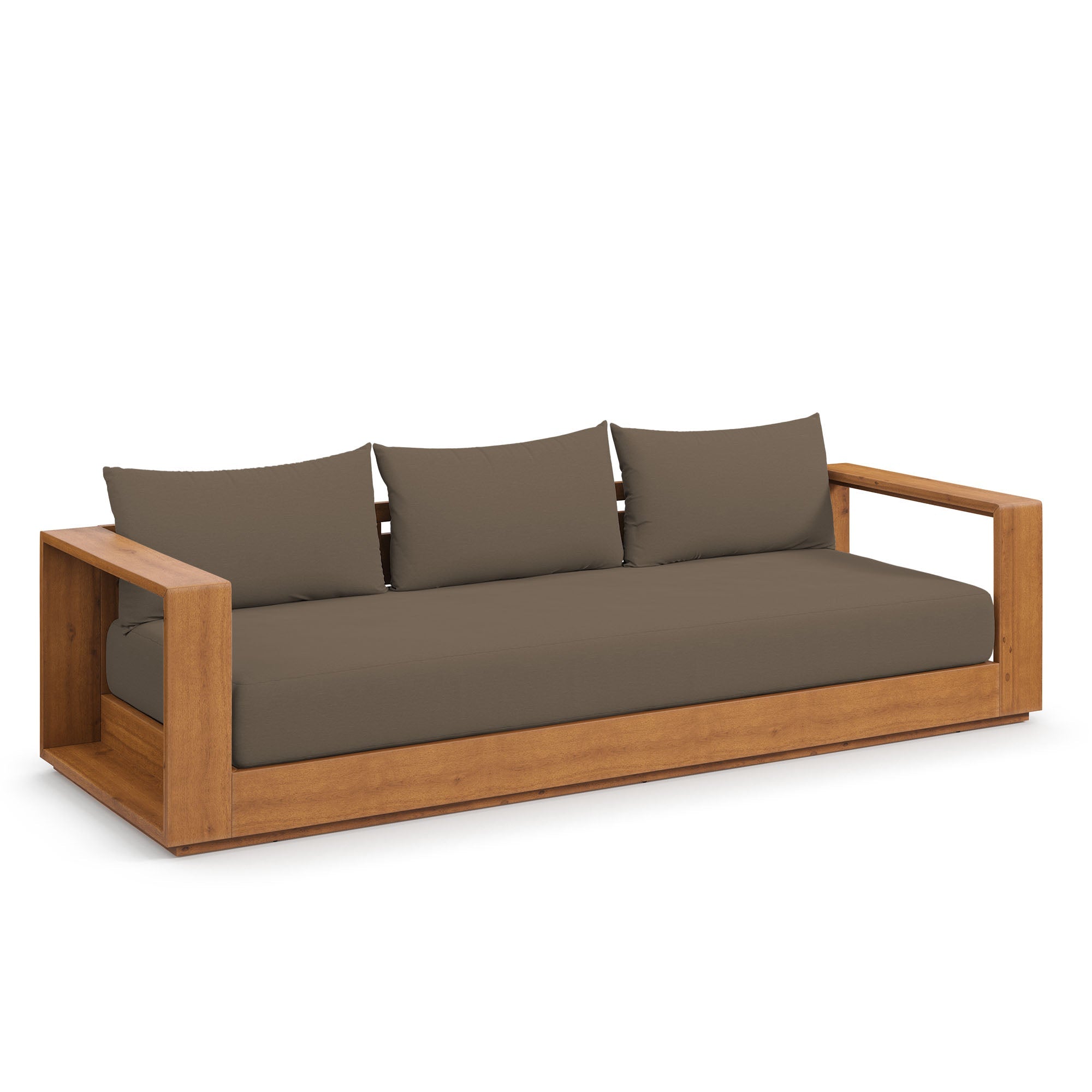 modern Outdoor Patio Acacia Wood Sofa