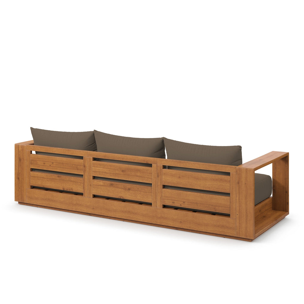 modern Outdoor Patio Acacia Wood Sofa
