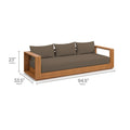 modern Outdoor Patio Acacia Wood Sofa