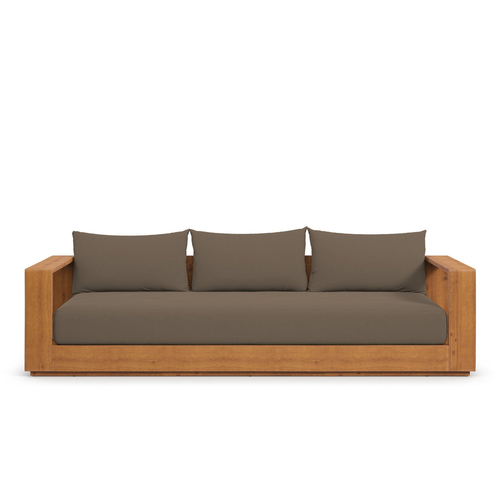 modern Outdoor Patio Acacia Wood Sofa