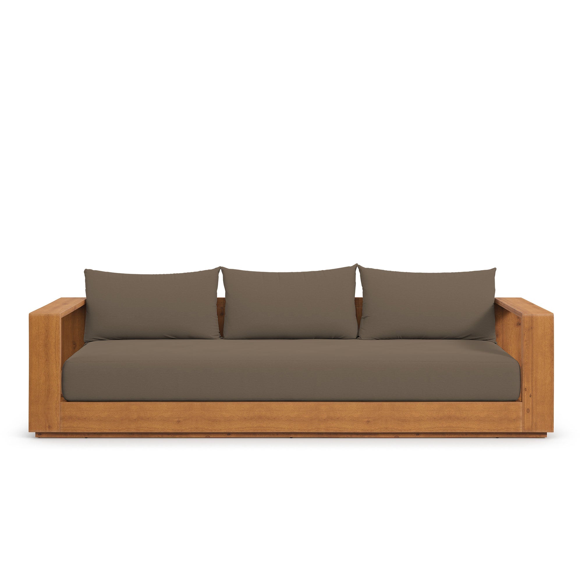 modern Outdoor Patio Acacia Wood Sofa