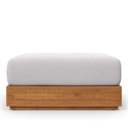 modern Outdoor Patio Acacia Wood Ottoman