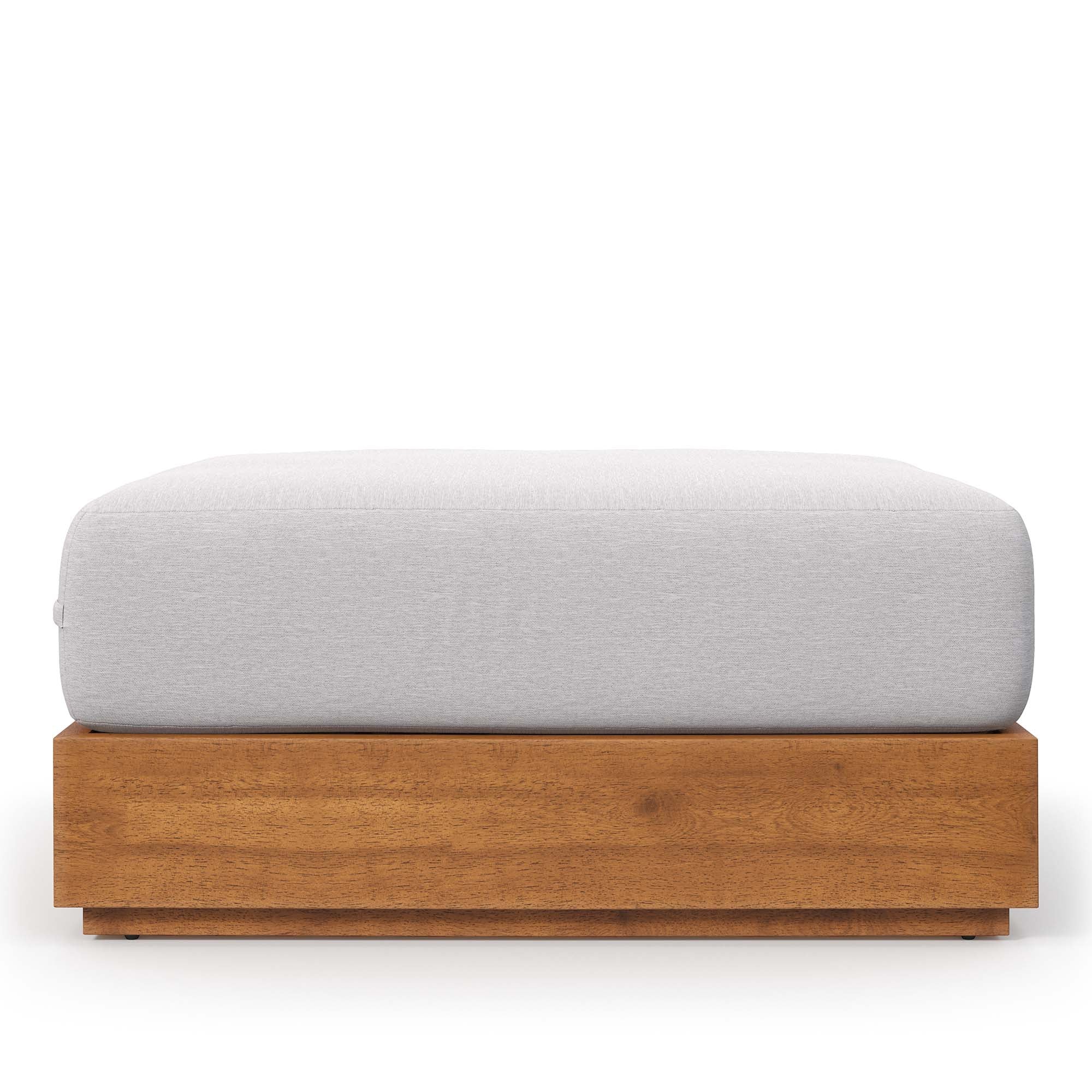 modern Outdoor Patio Acacia Wood Ottoman