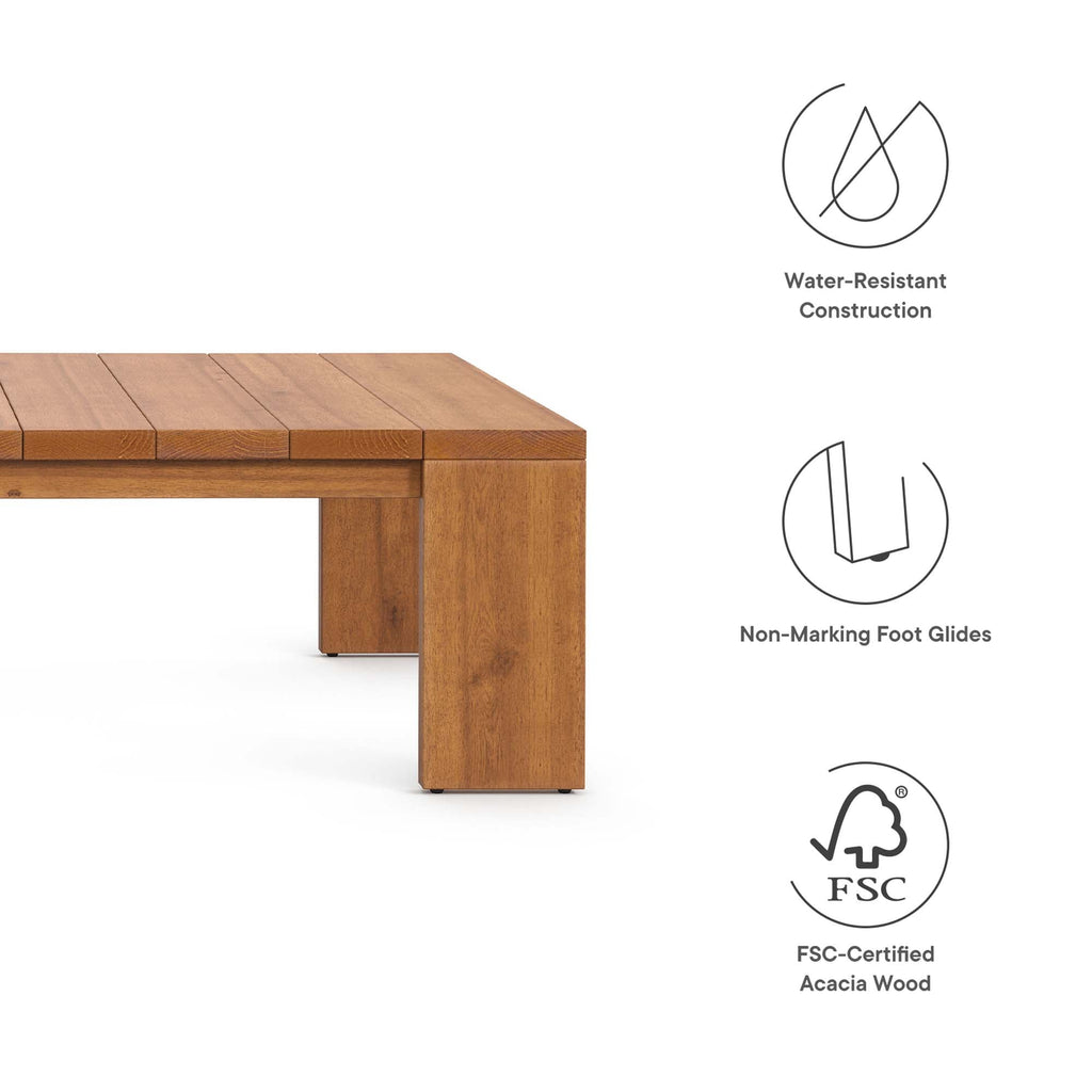 modern Outdoor Patio Acacia Wood Coffee Table