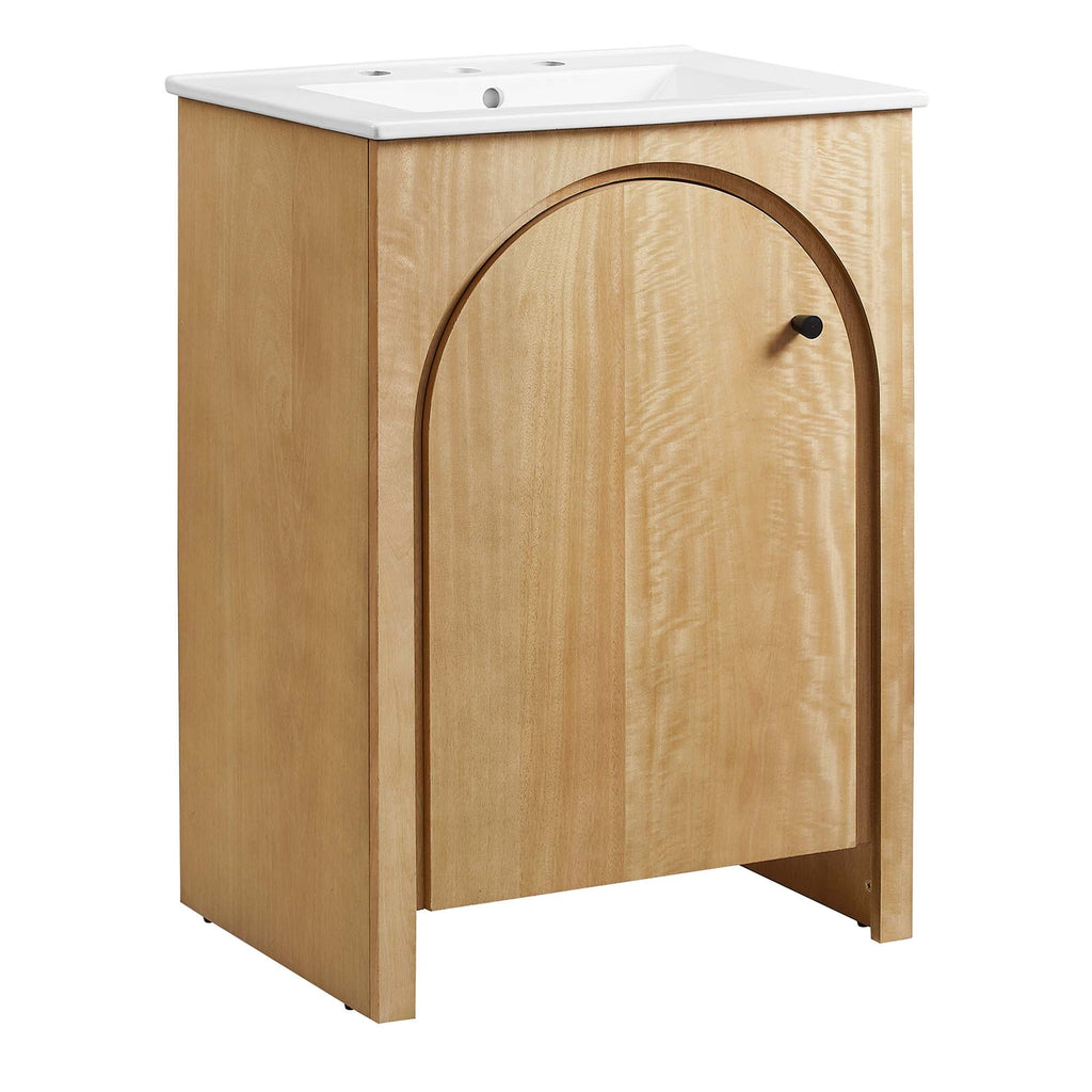 Appia Bathroom Vanity Basin Included - EEI-6788-OAK-WHI