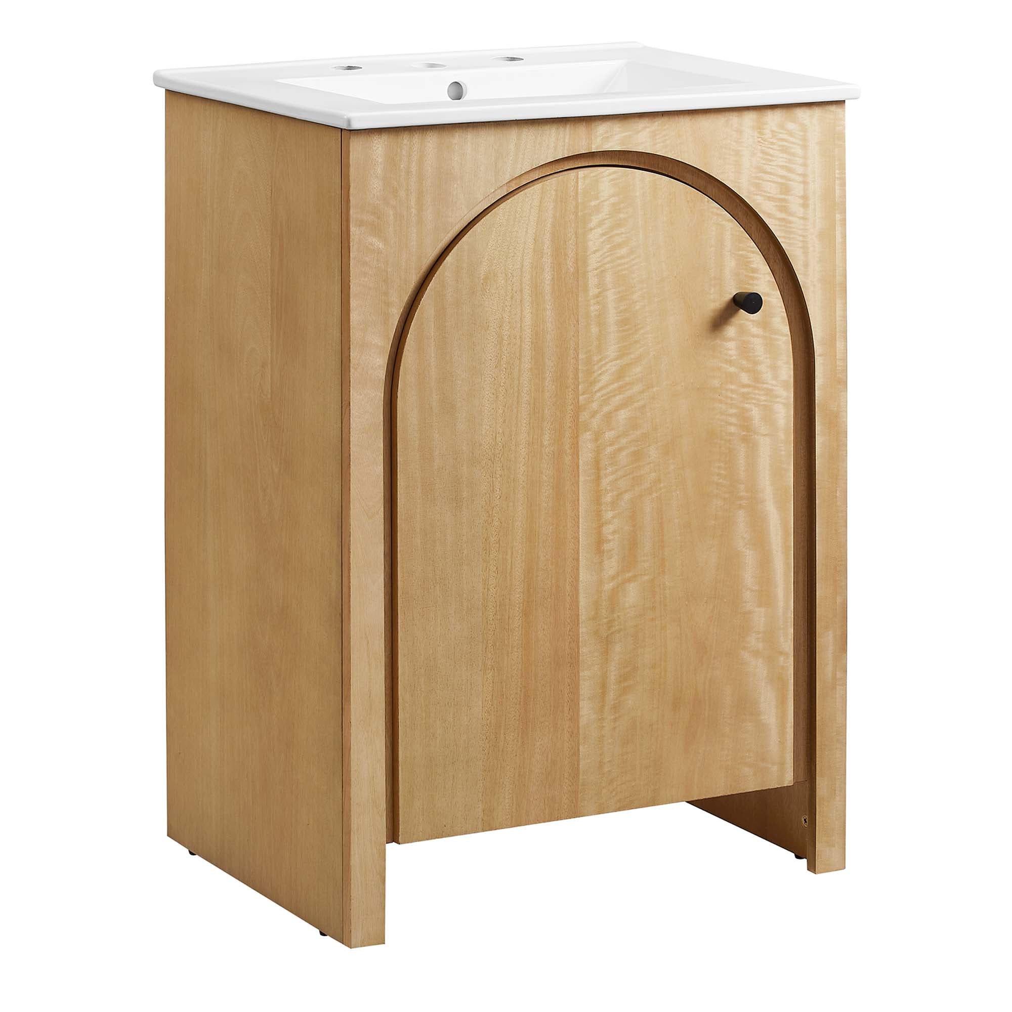 Appia Bathroom Vanity Basin Included - EEI-6788-OAK-WHI