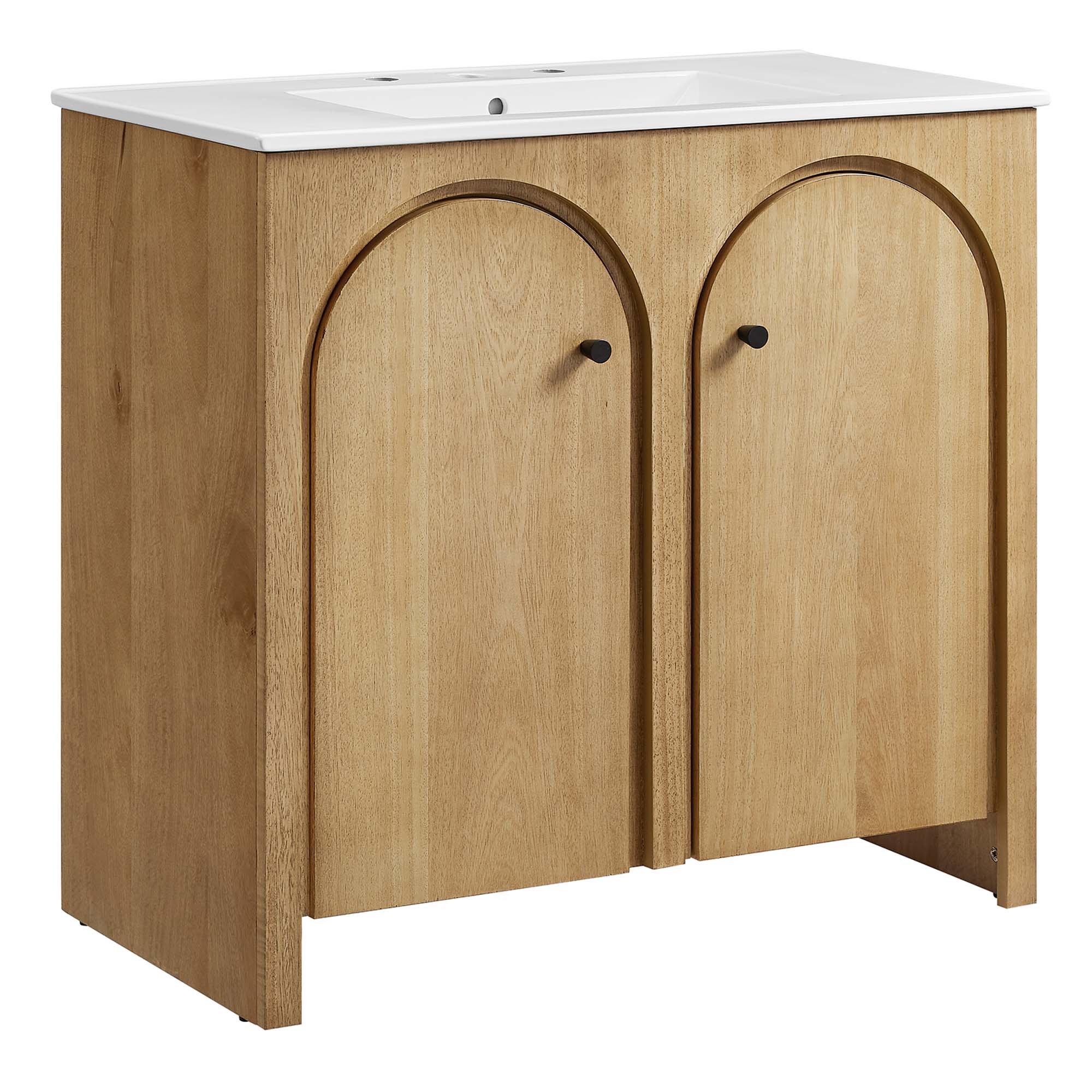 Appia Bathroom Vanity Basin Included - EEI-6790-OAK-WHI