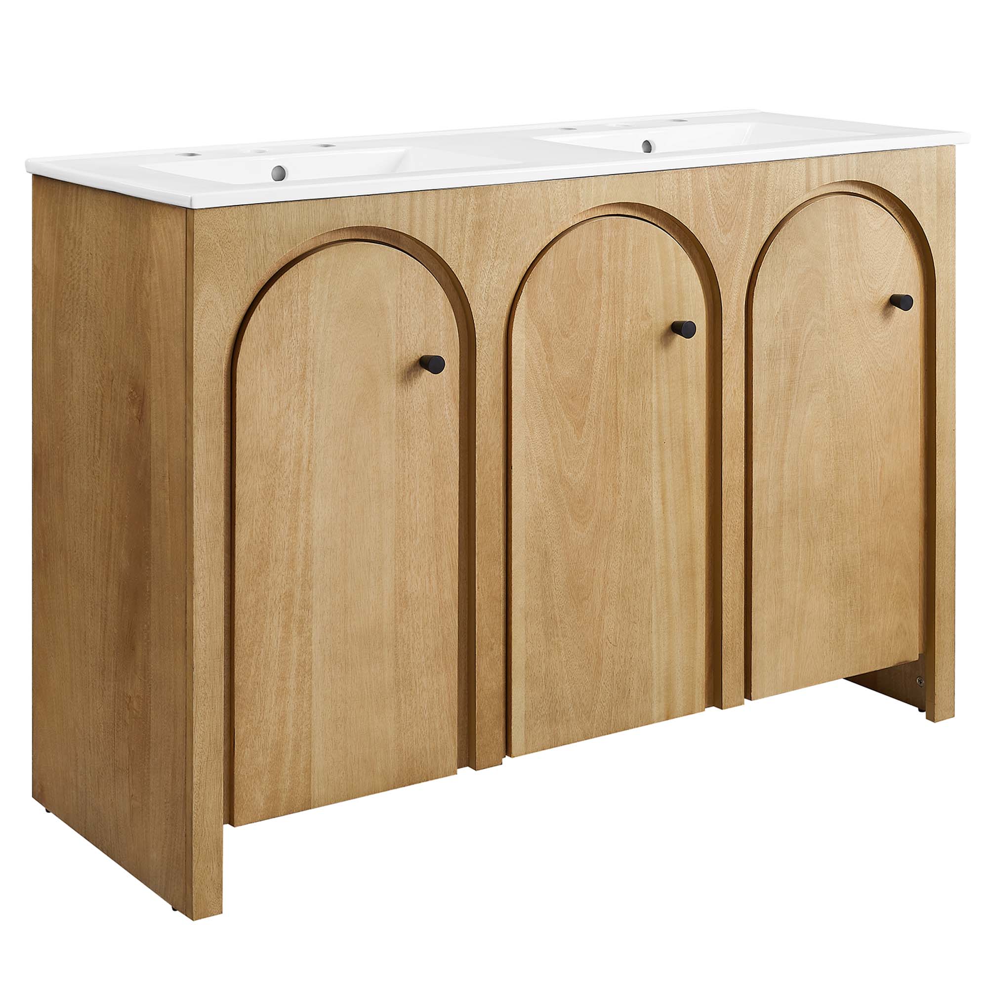 Appia Bathroom Vanity Basin Included - EEI-6792-OAK-WHI