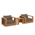 Tahoe 3-Piece Outdoor Patio Acacia Wood Furniture Set - EEI-6798-NAT-COA