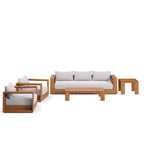 modern 5-Piece Outdoor Patio Acacia Wood Furniture Set
