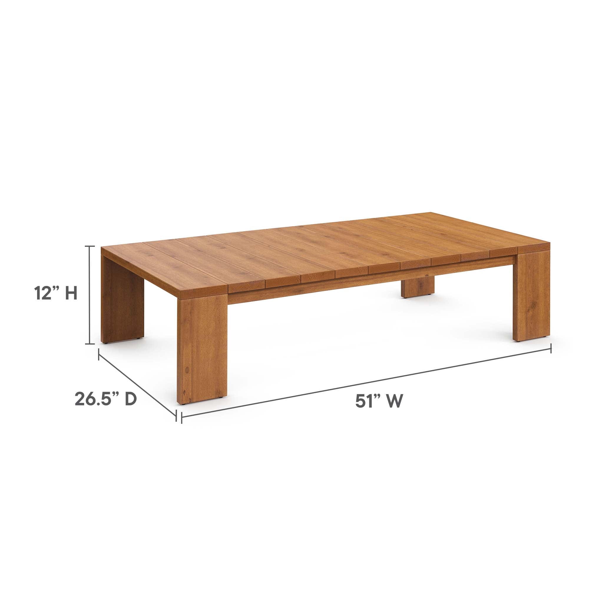 modern 5-Piece Outdoor Patio Acacia Wood Furniture Set