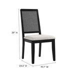 Arlo Faux Rattan and Wood Dining Side Chairs - Set of 2